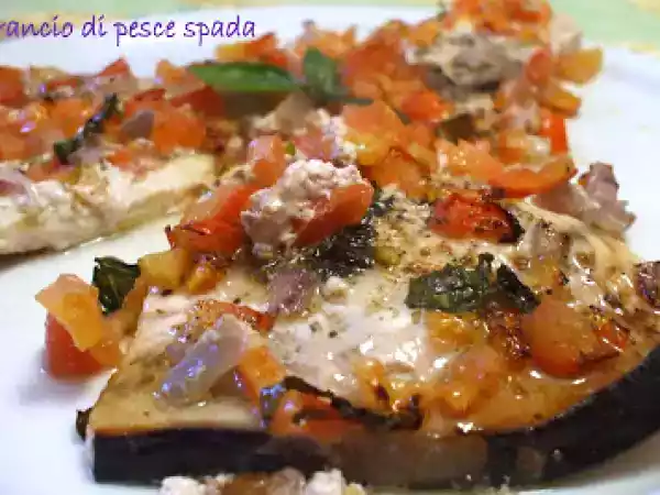 Ricetta Trancio di pesce spada con dadolata di pomodoro