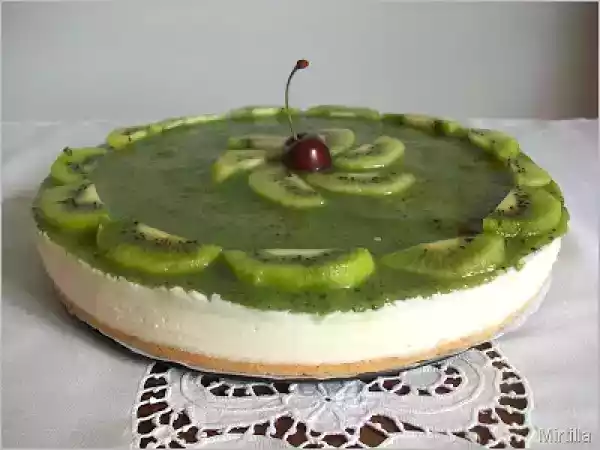 Ricetta Cheesecake al cioccolato bianco con salsa ai kiwi