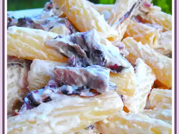Ricetta Tortiglioni radicchio, pancetta, philadelphia e ricotta