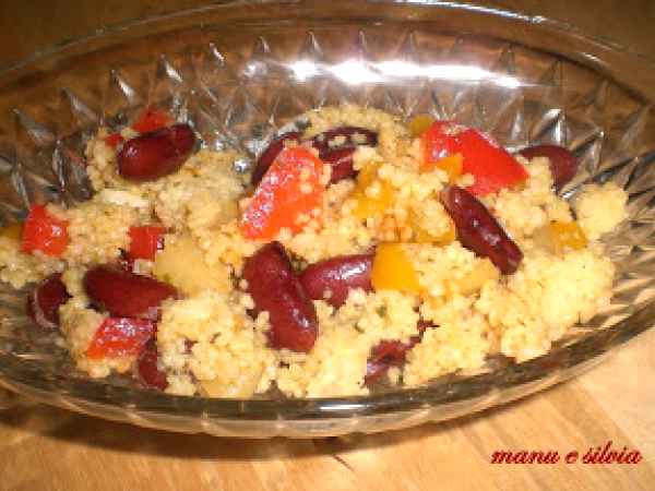 Ricetta Cous cous ai fagioli rossi, peperoni e tonno