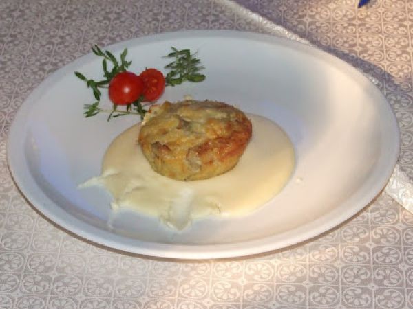 Ricetta Tortino di carciofi e mascarpone alla crema di scimudin