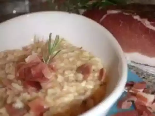 Ricetta Risotto speck e rosmarino