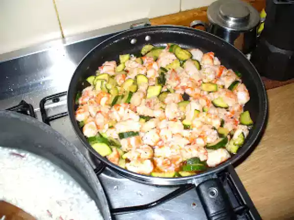 Ricetta Risotto con zucchine e gamberi