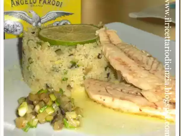Ricetta Cous cous con brunoise di zucchine e melanzane e sgombro angelo parodi