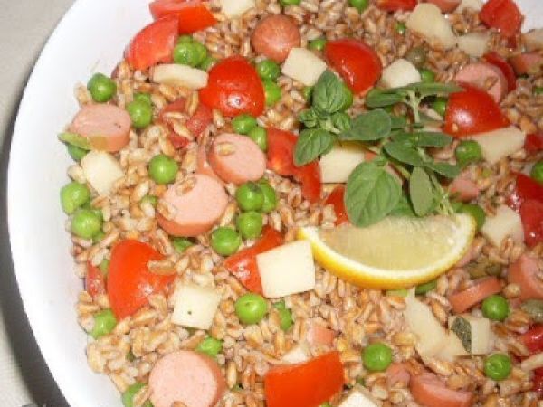 Ricetta Insalata di farro e wurstel