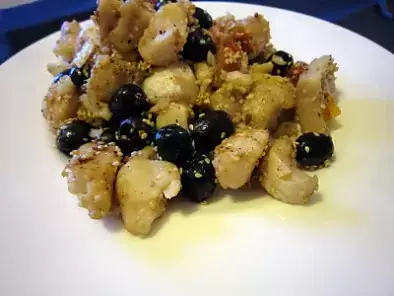 Ricetta Pesce persico con olive nere, pomodori secchi e sesamo