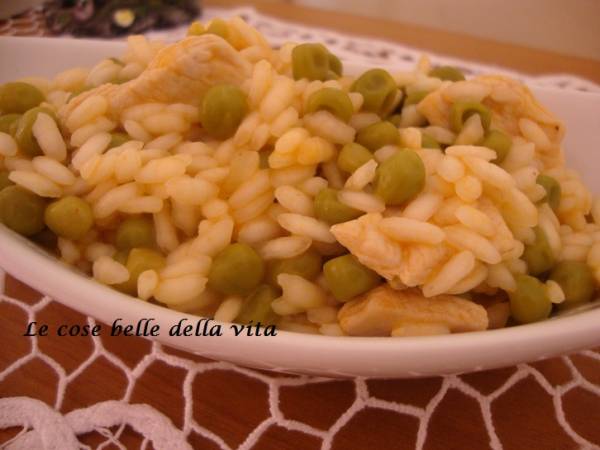 Riso con piselli e pollo - Preparazione tappa 1