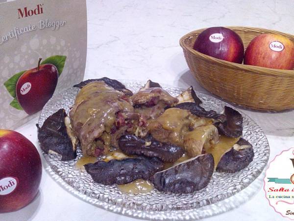Rotolo di maiale con mele speck e nocciole - Preparazione tappa 1