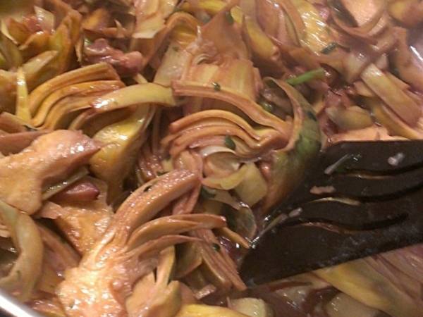 Risotto scampi e carciofi - Preparazione tappa 3
