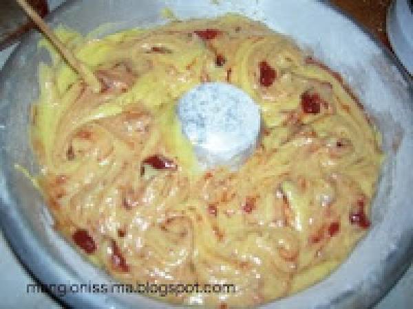 Ciambellone variegato alla marmellata - Preparazione tappa 3