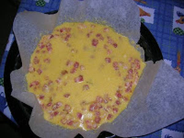 Frittata al forno parmigiano e pancetta - Preparazione tappa 3