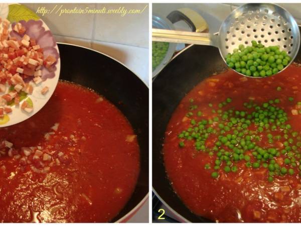 Pici con Pancetta e Piselli - Preparazione tappa 1