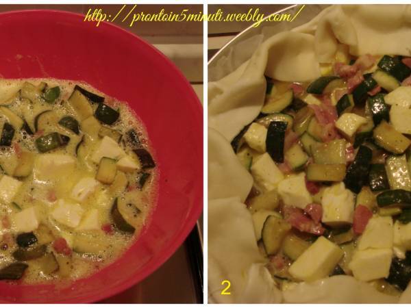 Rustico Zucchine, Mozzarella e Pancetta - Preparazione tappa 2