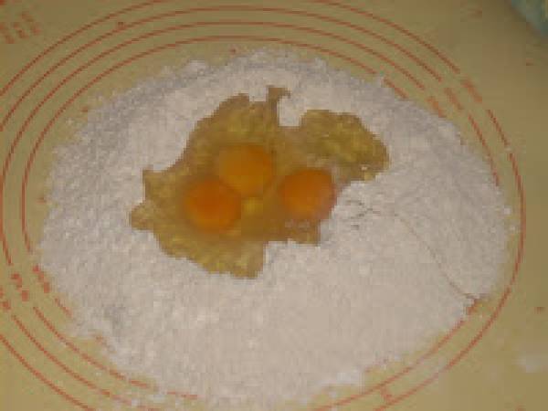 TAGLIATELLE DI CASTAGNE CON ZUCCA E PANCETTA - Preparazione tappa 1