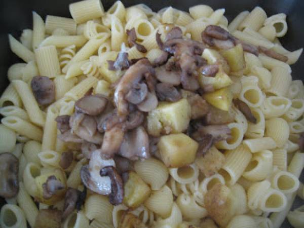 Pasticcio di pasta funghi e patate - Preparazione tappa 2