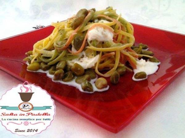 Italiane con cicerchie fresche e stracciatella - Preparazione tappa 1