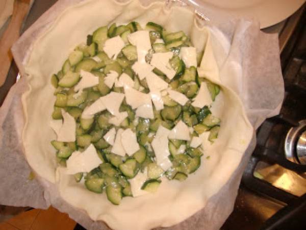 Torta salata con zucchine e sesamo - Preparazione tappa 2