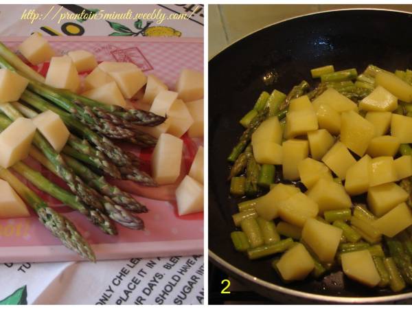 Frittata di Asparagi e Patate - Preparazione tappa 1