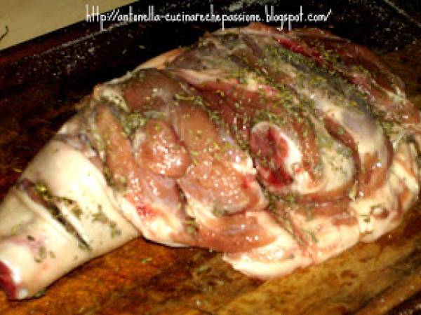 Cosciotto di maialino in finta porchetta - Preparazione tappa 2