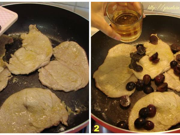 Scaloppine all'Uva - Preparazione tappa 2