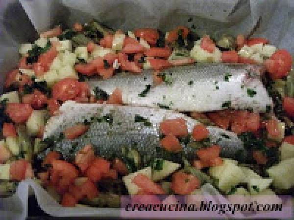 BRANZINO AL CARTOCCIO CON CARCIOFI E PATATE - Preparazione tappa 6