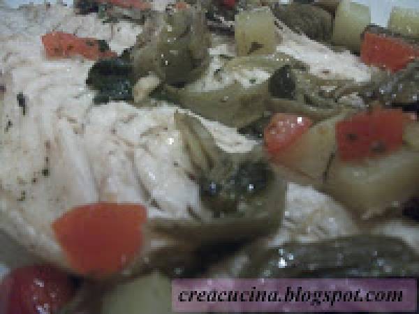 BRANZINO AL CARTOCCIO CON CARCIOFI E PATATE - Preparazione tappa 8