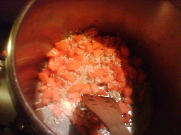 RISOTTO ZUCCA E CAROTA in pentola a pressione - Preparazione tappa 6