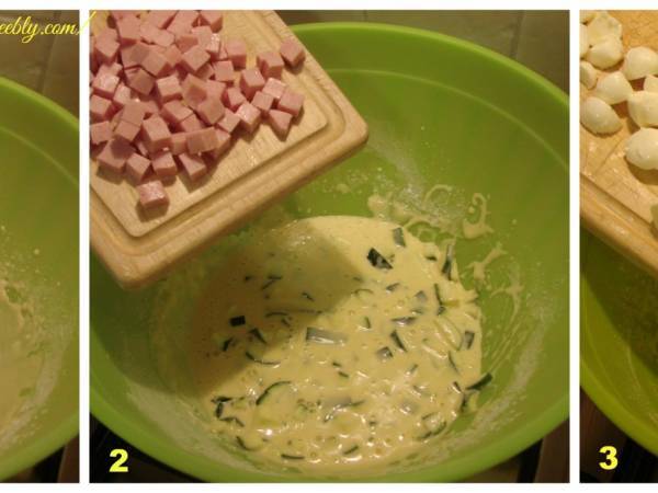 Muffin Zucchine e Prosciutto Cotto - Preparazione tappa 1