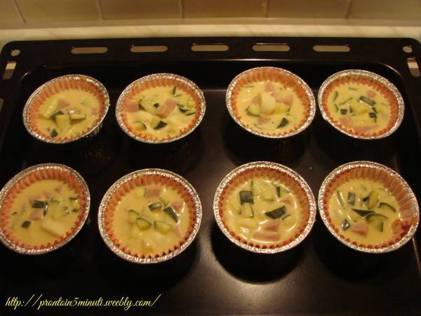 Muffin Zucchine e Prosciutto Cotto - Preparazione tappa 2