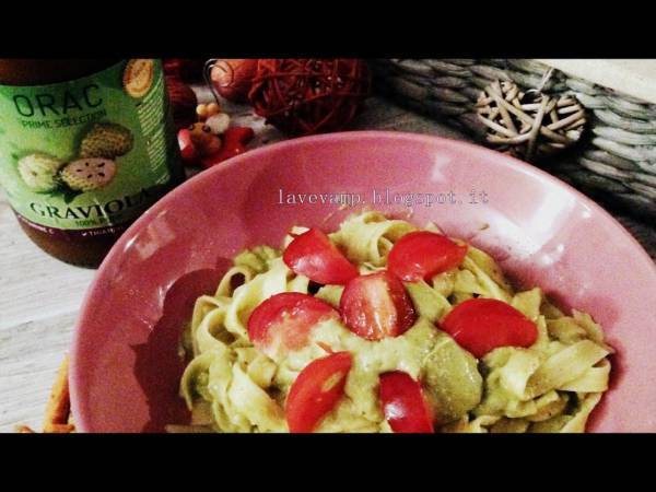 Tagliatelle di Mais Con Crema di Avocado aromatizzata alla Graviola - Preparazione tappa 3