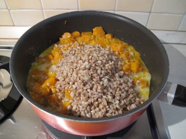 Farro con Zucca - Preparazione tappa 5