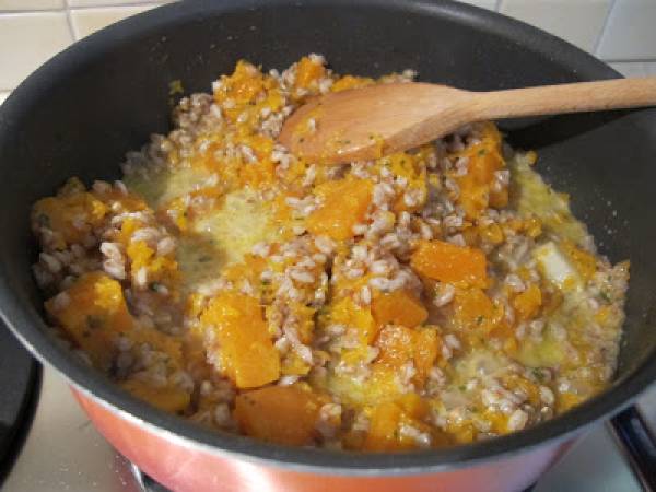 Farro con Zucca - Preparazione tappa 6