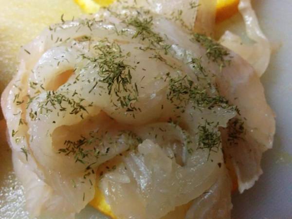 FILETTI DI SALMONE E BRANZINO ALL'ARANCIA COTTI A VAPORE - Preparazione tappa 2