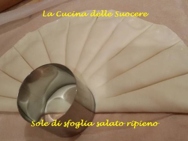 Sole di sfoglia salato ripieno - Preparazione tappa 2