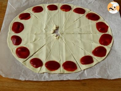 Mini croissants prosciutto e formaggio - Preparazione tappa 2