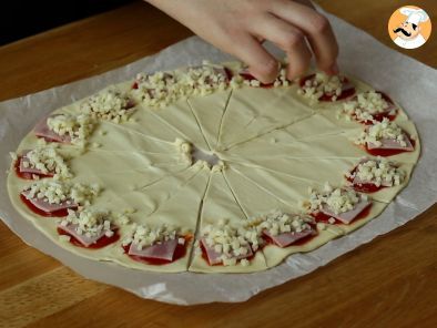 Mini croissants prosciutto e formaggio - Preparazione tappa 3