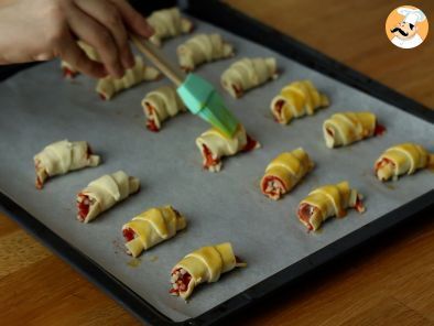 Mini croissants prosciutto e formaggio - Preparazione tappa 5
