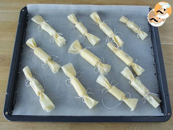 Caramelle di pasta fillo con formaggio caprino - Preparazione tappa 6