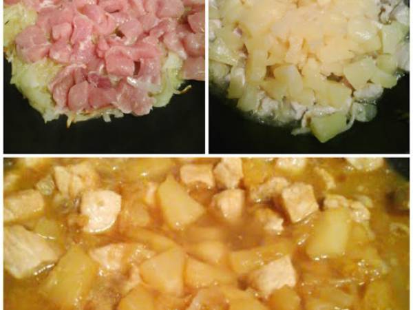 Maiale all'ananas in agrodolce - Preparazione tappa 2