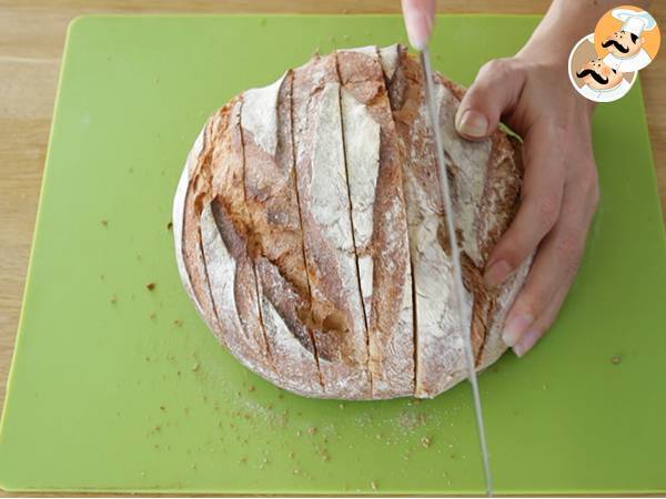 Pane rustico con pesto e formaggio - Preparazione tappa 1