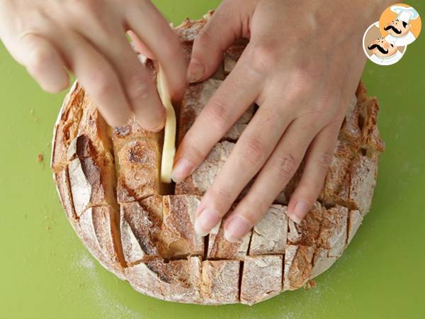 Pane rustico con pesto e formaggio - Preparazione tappa 3