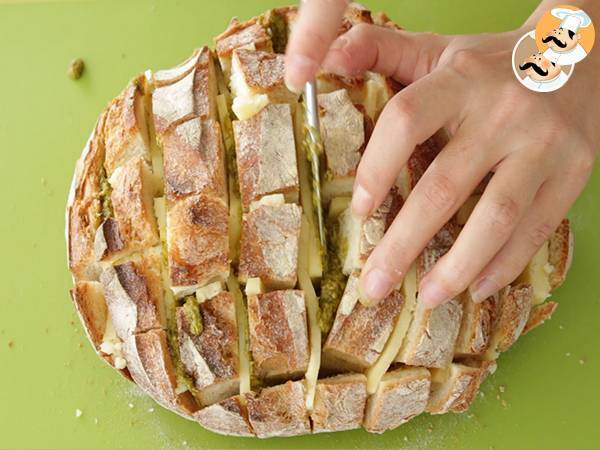 Pane rustico con pesto e formaggio - Preparazione tappa 4