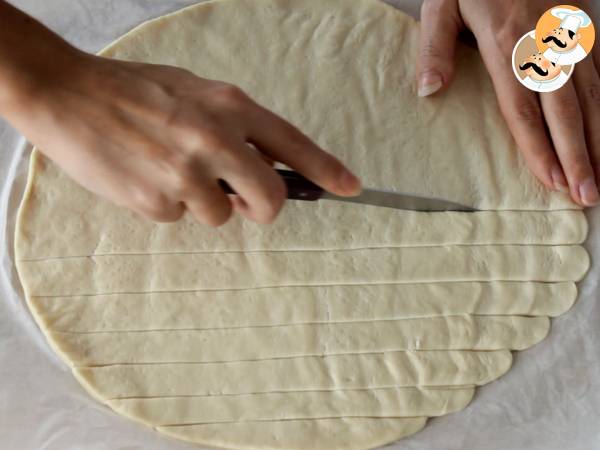 Fiori di pizza alla mortadella - Preparazione tappa 1