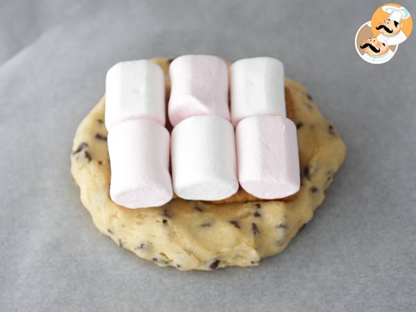 Torta cookie con cioccolato e marshmallows - Preparazione tappa 7