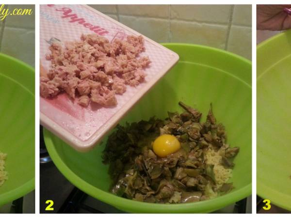 Polpette Carciofi Tonno e Patate - Preparazione tappa 2