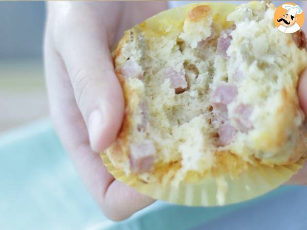 Muffins salati con olive e prosciutto - Preparazione tappa 6