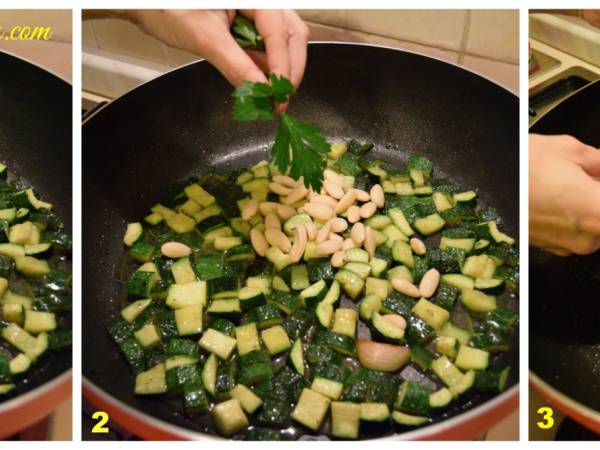 Filetti di Platessa con Zucchine e Mandorle - Preparazione tappa 1