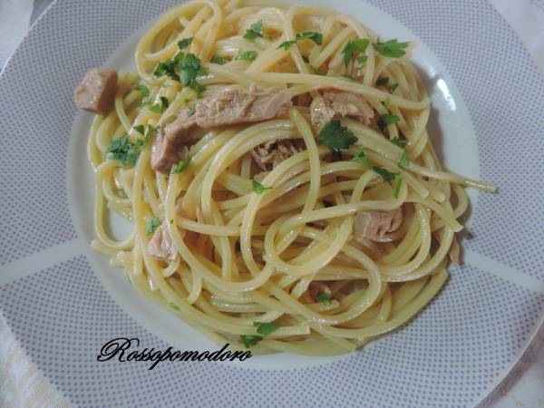 Spaghetti con tonno e colatura d'alici di Cetara - Preparazione tappa 2