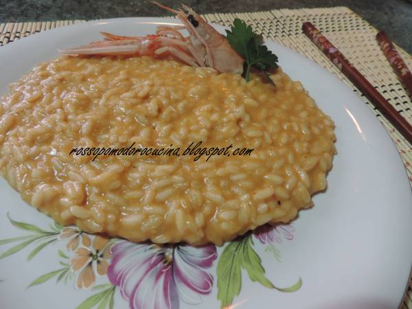 Risotto cremoso alla crema di scampi - Preparazione tappa 1