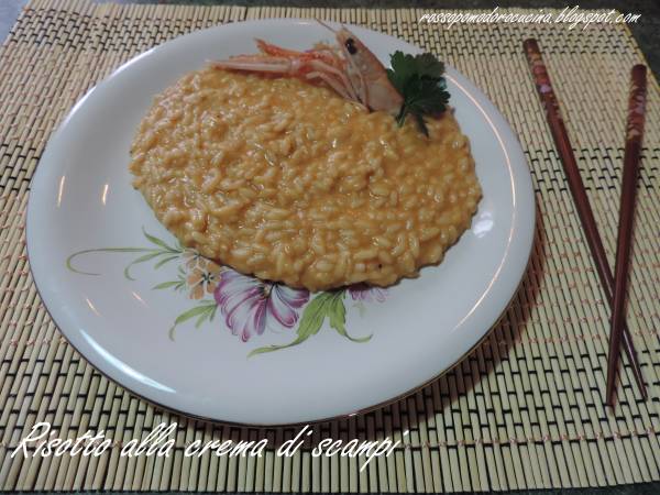 Risotto cremoso alla crema di scampi - Preparazione tappa 2